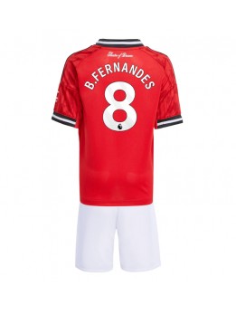 Manchester United Bruno Fernandes #8 Dječji Domaci Dres kompleti 2025-26 Kratak Rukavima (+ kratke hlače)